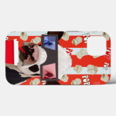 Leuke retro popcorn grillige Koe - rode strepen Case-Mate iPhone Case (Achterkant (horizontaal))
