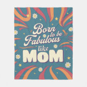 Leuke retro psychedelische moeder citaat typograf fleece deken (Voorkant)