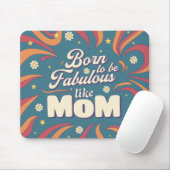 Leuke retro psychedelische moeder citaat typograf muismat (Met muis)