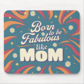 Leuke retro psychedelische moeder citaat typograf muismat (Voorkant)