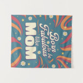 Leuke retro  psychedelische moeder citaat typograf wandkleed (Voorkant (horizontaal))