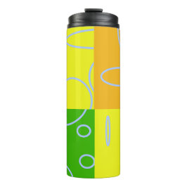 Leuke retro quad cirkels lussen thermische tuimela thermosbeker