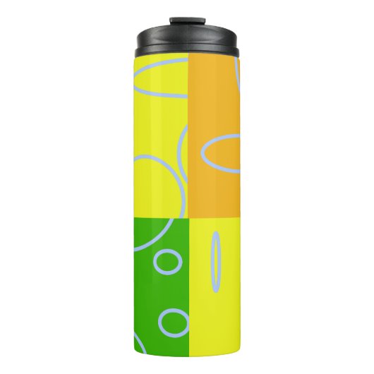 Leuke retro quad cirkels lussen thermische tuimela thermosbeker (Voorkant)