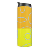 Leuke retro quad cirkels lussen thermische tuimela thermosbeker (Geroteerd rechts)