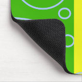 Leuke Retro Quad Geel Groen Sinaasappel Geometrisc Muismat (Hoek)