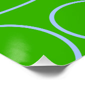 Leuke Retro Quad Geel Groen Sinaasappel Geometrisc Perfect Poster (Hoek)