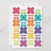 Leuke retro regenboog bloemen verjaardag kaart (Achterkant)