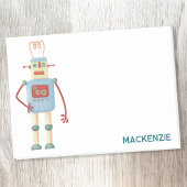 Leuke retro robot gepersonaliseerd post-it® notes