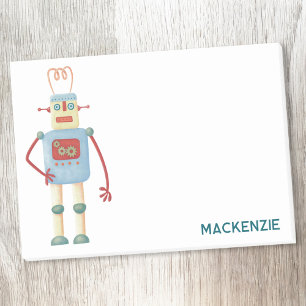 Leuke retro robot gepersonaliseerd post-it® notes