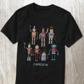 Leuke retro robot gepersonaliseerd t-shirt