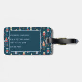 Leuke retro robot jaren 1950 stijl bagagelabel (Achterkant horizontaal)