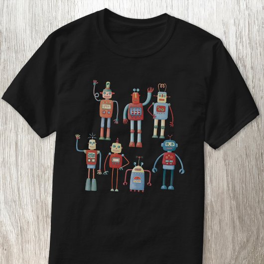 Leuke retro robot t-shirt