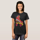 Leuke Retro Roller Skating 70s 80s Derby Skate Fee T-shirt (Voorkant volledig)