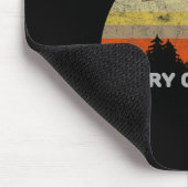 Leuke retro stijl grote voet vrolijke kerst yeti muismat (Hoek)