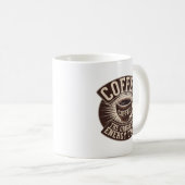 Leuke retro stijl koffie  koffiemok (Voorkant rechts)