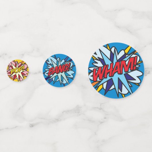 Leuke Retro Strip Pop Art Confetti (Achterkanten)