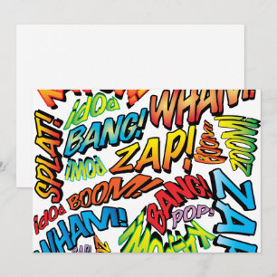 Leuke Retro Strip Pop Art Geluiden Kaart