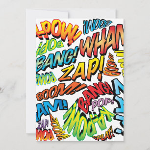 Leuke Retro Strip Pop Art Geluiden Kaart