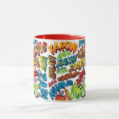 Leuke Retro Strip Pop Art Geluiden Mok (Midden)