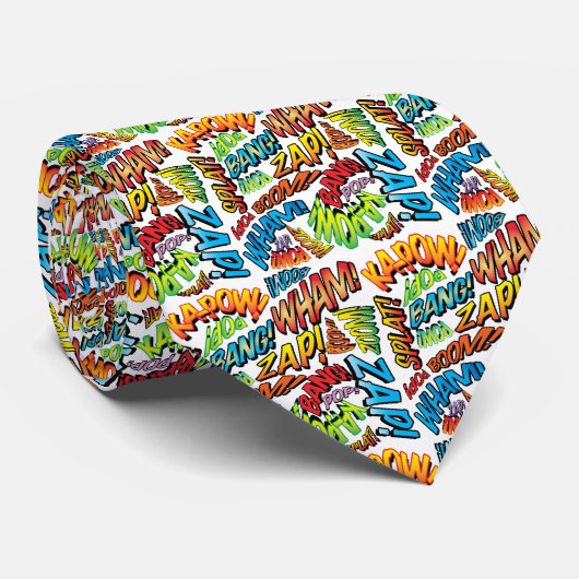 Leuke Retro Strip Pop Art Stropdas (Opgerold)