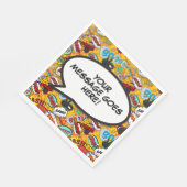 Leuke retro strip spraakballon servet (Hoek)