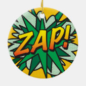 Leuke Retro Stripballontekst Bericht Keramisch Ornament (Achterkant)