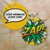 Leuke Retro Stripballontekst Keramisch Ornament