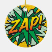 Leuke Retro Stripballontekst Keramisch Ornament (Achterkant)