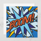 Leuke Retro Stripboek BOOM Kaart (Voorkant / Achterkant)