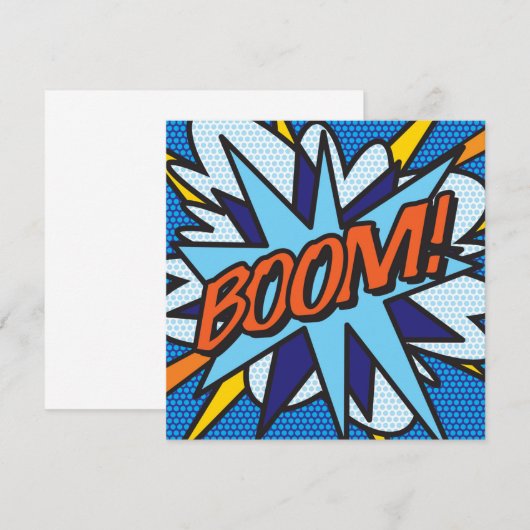 Leuke Retro Stripboek BOOM Kaart (Voorkant / Achterkant)