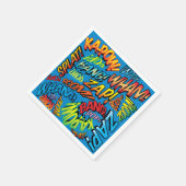 Leuke Retro Stripboek Geluiden Servet (Hoek)