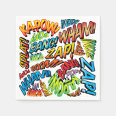 Leuke Retro Stripboek Geluiden Servetten (Voorkant)