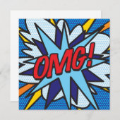 Leuke Retro Stripboek OMG Kaart (Voorkant / Achterkant)