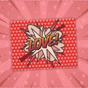 LEUKE Retro stripboek Pop Art Briefkaart