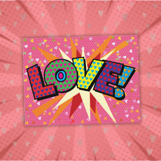 LEUKE Retro stripboek Pop Art Briefkaart