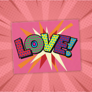 LEUKE Retro stripboek Pop Art Briefkaart