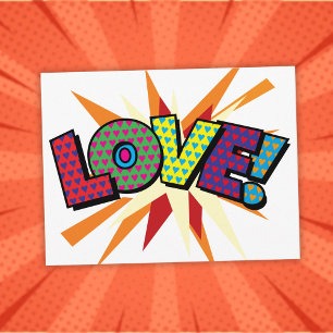 LEUKE Retro stripboek Pop Art Briefkaart