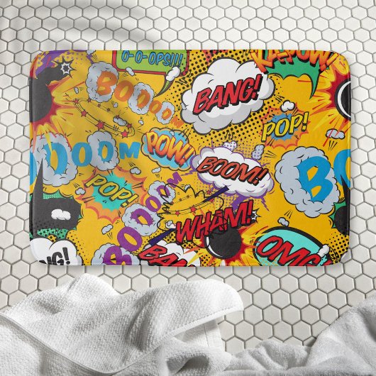 Leuke Retro Stripboek Pop Art Explosies Badmat