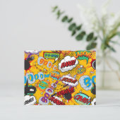 Leuke Retro Stripboek Pop Art Explosies Briefkaart (Staand voorkant)