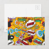 Leuke Retro Stripboek Pop Art Explosies Briefkaart (Voorkant / Achterkant)