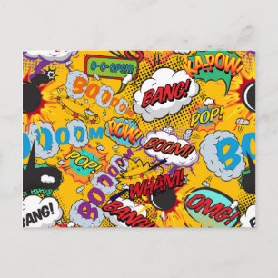 Leuke Retro Stripboek Pop Art Explosies Briefkaart