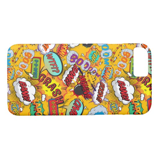 Leuke Retro Stripboek Pop Art Explosies Case-Mate iPhone Case (Achterkant (Horizontaal))