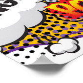 Leuke Retro Stripboek Pop Art Explosies Poster (Hoek)