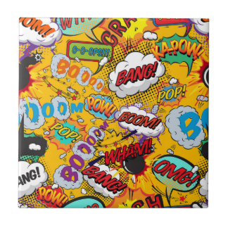 Leuke Retro Stripboek Pop Art Explosies Tegeltje