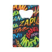 Leuke Retro Stripboek Pop Art Geluiden Creditkaart Flessenopener (Achterkant)