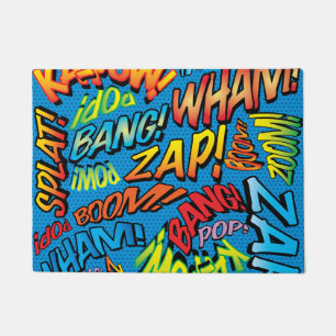Leuke Retro Stripboek Pop Art Geluiden Deurmat