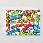 Leuke Retro Stripboek Pop Art Geluiden Kaart (Voorkant)