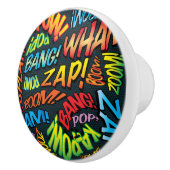 Leuke Retro Stripboek Pop Art Geluiden Keramische Knop (Rechts)