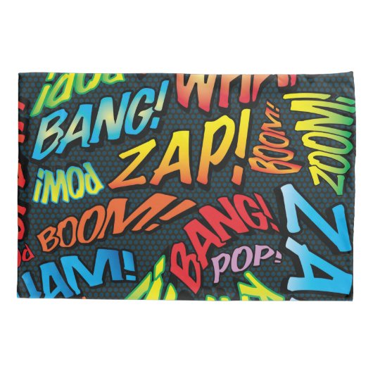 Leuke Retro Stripboek Pop Art Geluiden Kussensloop (Achterkant)