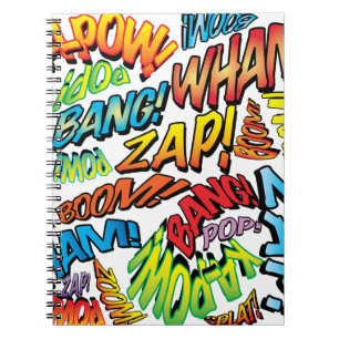 Leuke Retro Stripboek Pop Art Geluiden Notitieboek
